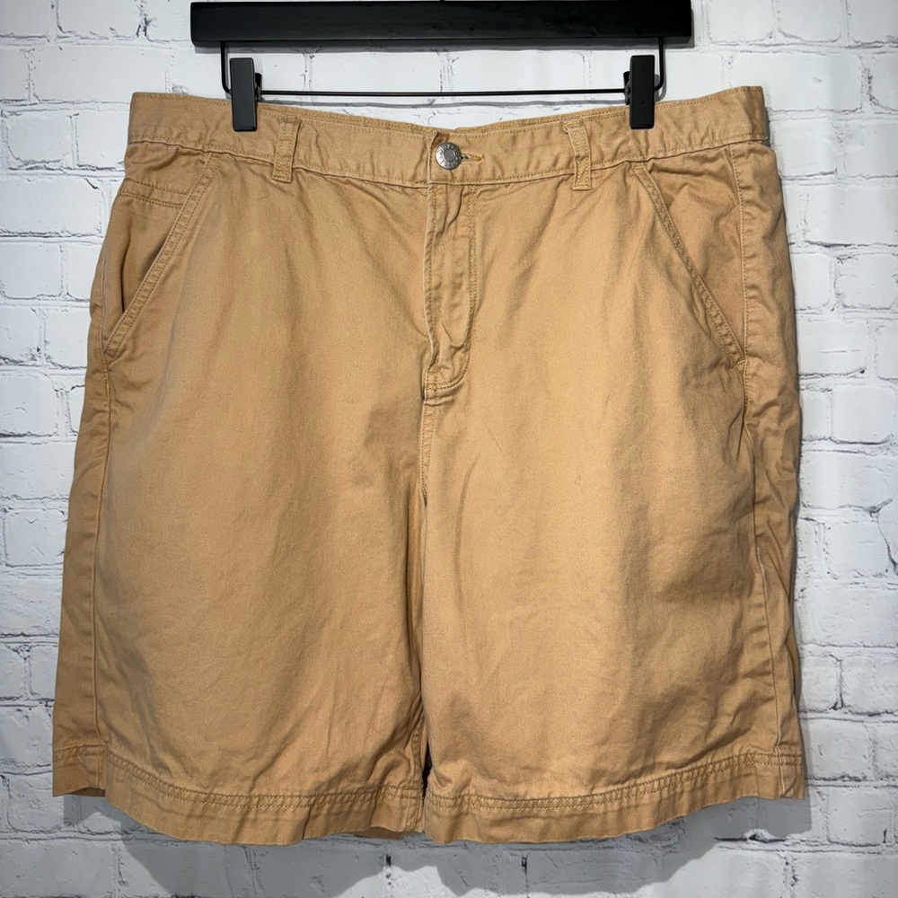 Disney Parks size 36 flat front dark  khaki shorts